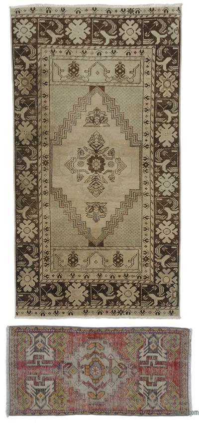 El Dokuma Vintage Halı - 89 cm x 164 cm