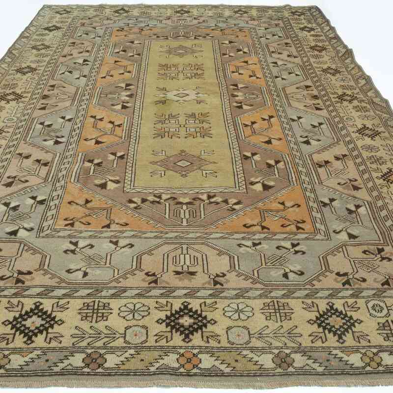 Vintage Turkish Hand-Knotted Rug - 6' 9" x 10'  (81 in. x 120 in.) - K0045294