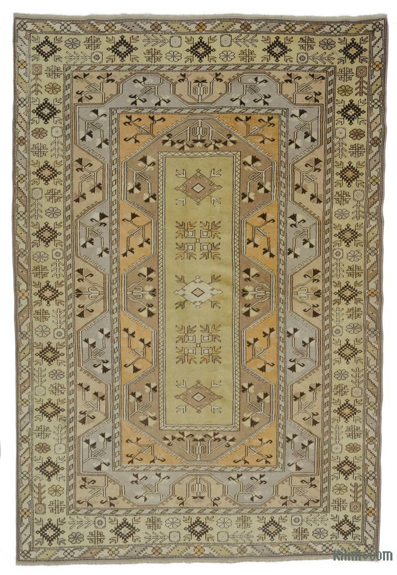 Vintage Turkish Hand-Knotted Rug - 6' 9" x 10'  (81 in. x 120 in.) - K0045294