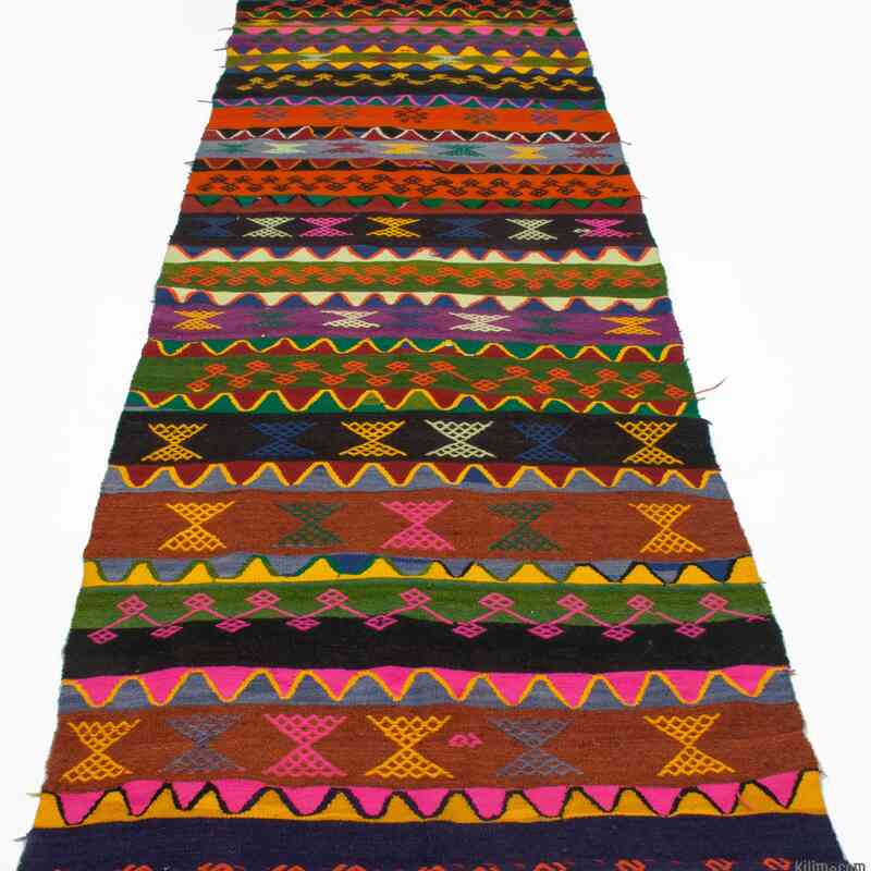 Çok Renkli Anadolu Yolluk Kilim - 95 cm x 333 cm - K0045295