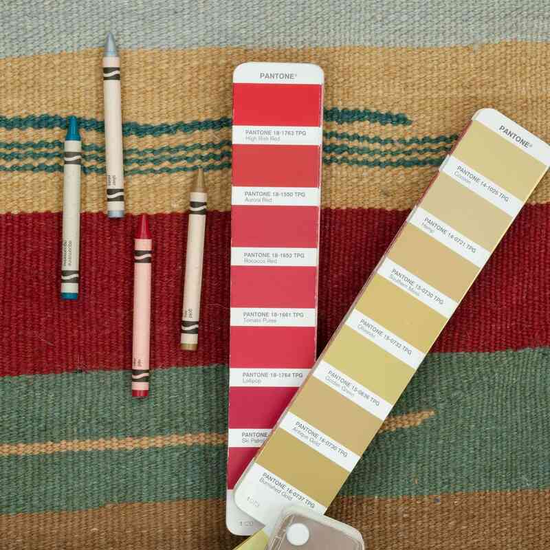 Çok Renkli Yeni El Dokuma Kilim - K0045365