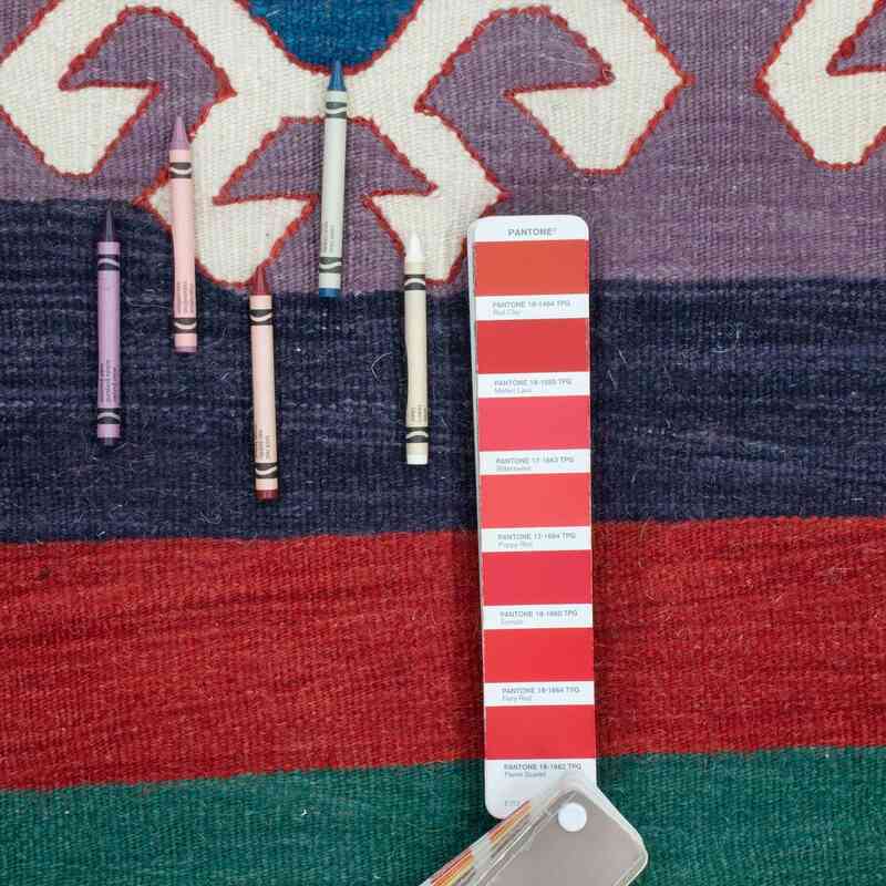 Çok Renkli Yeni Kök Boya El Dokuma Kilim - 125 cm x 179 cm - K0045370