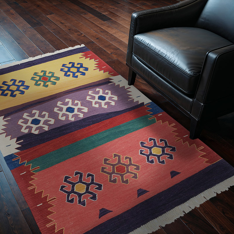 Multicolor Nueva Alfombra Turca Kilim - 125 cm x 179 cm - K0045370