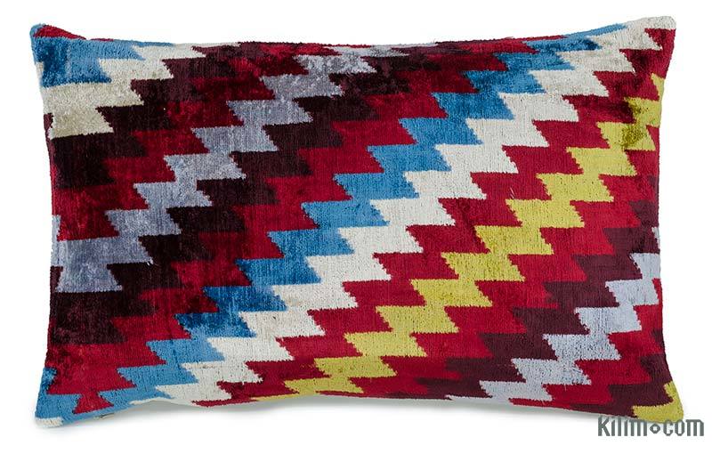 Velvet Ikat Pillow Cover - 2'  x 1' 3" (24" x 15") - K0047044