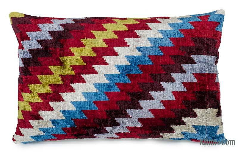 Velvet Ikat Pillow Cover - 1' 11" x 1' 3" (23" x 15") - K0047045