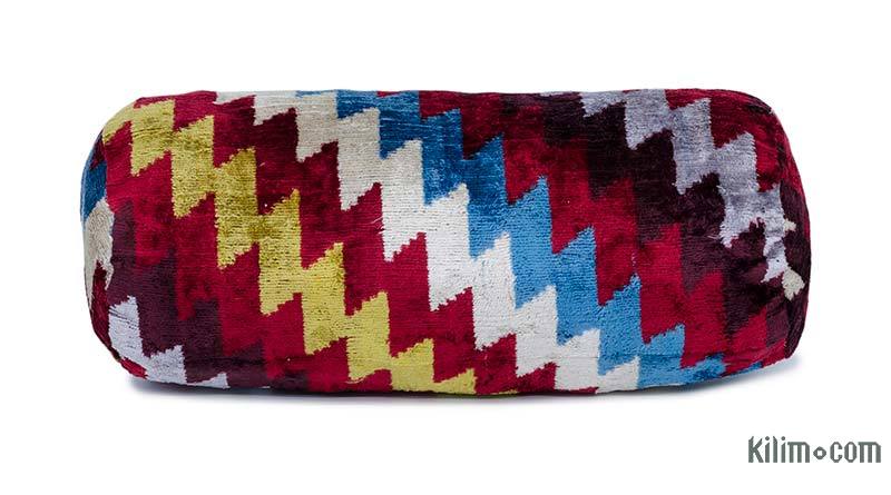 Velvet Ikat Bolster Pillow - 1' 3" x 6" (15" x 6") - K0047048
