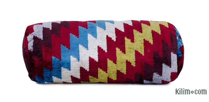 Velvet Ikat Bolster Pillow - 1' 4" x 6" (16" x 6") - K0047049