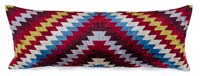 Funda de Almohada de terciopelo Ikat - 99 cm x 37 cm