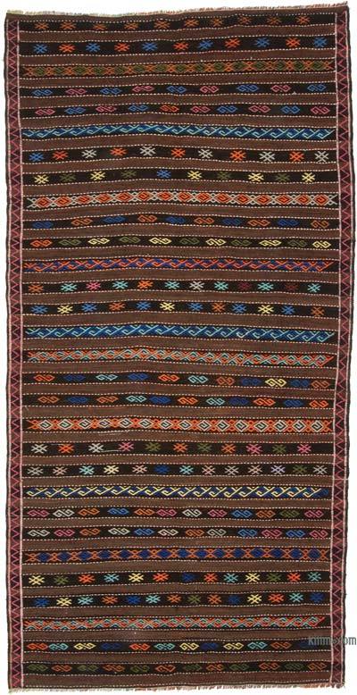 Kahverengi, Çok Renkli Anadolu Kilimi - 185 cm x 370 cm