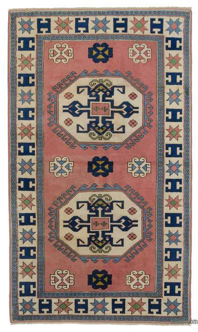 Vintage Turkish Hand-Knotted Rug - 5' 3" x 8' 10" (63 in. x 106 in.)