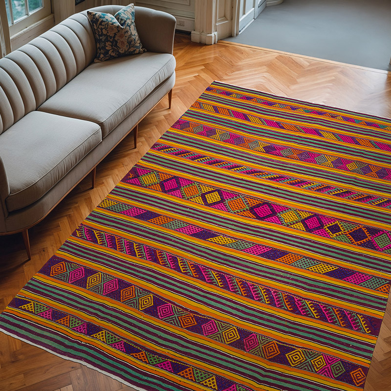 Multicolor Alfombra Vintage Milas Kilim - 195 cm x 272 cm - K0047127