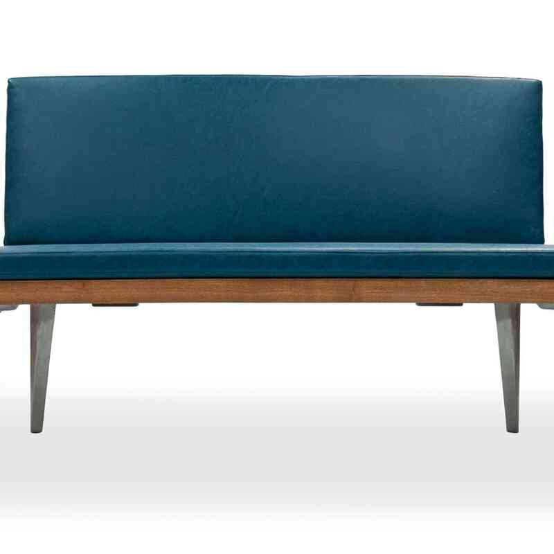 Solid Chestnut Wood Sofa with Sand Cast Aluminium Legs - K0047136