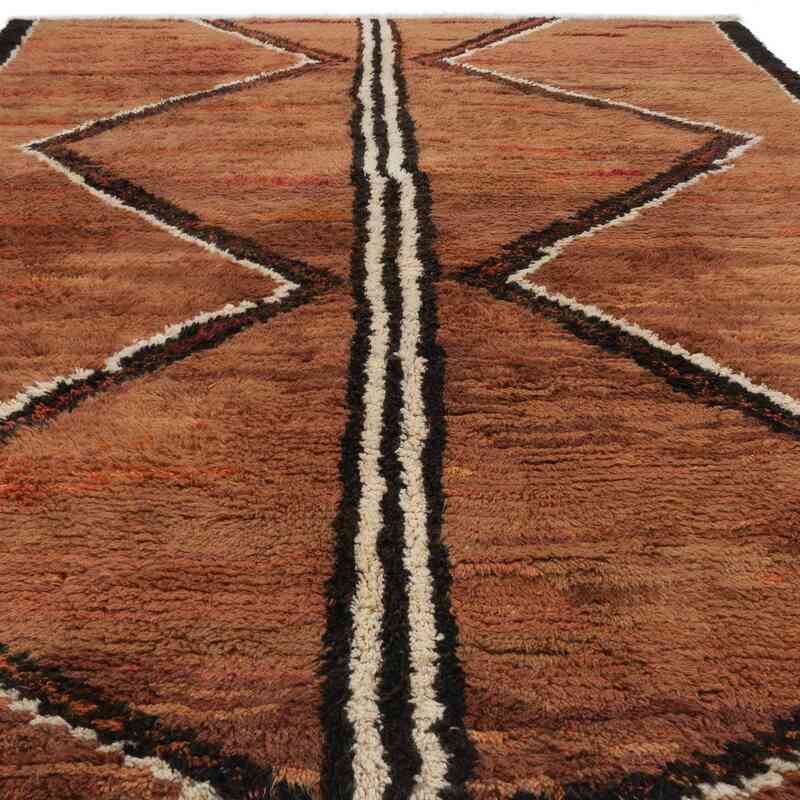 Brown New Moroccan Style Hand-Knotted Tulu Rug - 8' 4" x 12' 1" (100" x 145") - K0047142