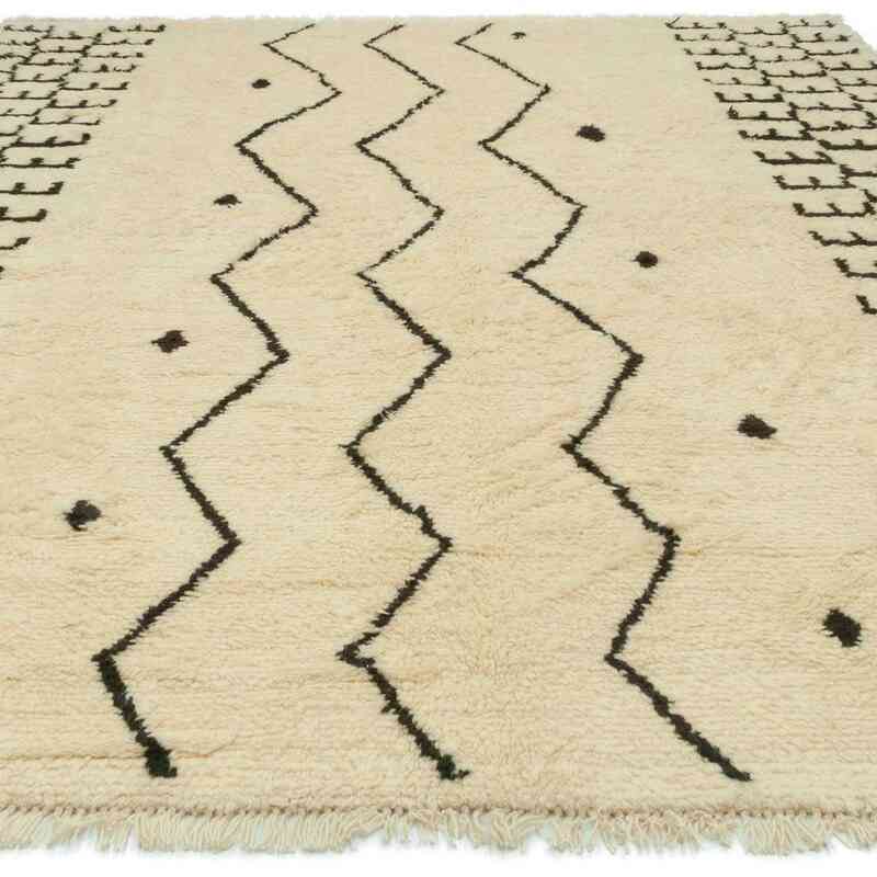 Bej Yeni Fas Stili El Dokuma Tulu - 278 cm x 350 cm - K0047143