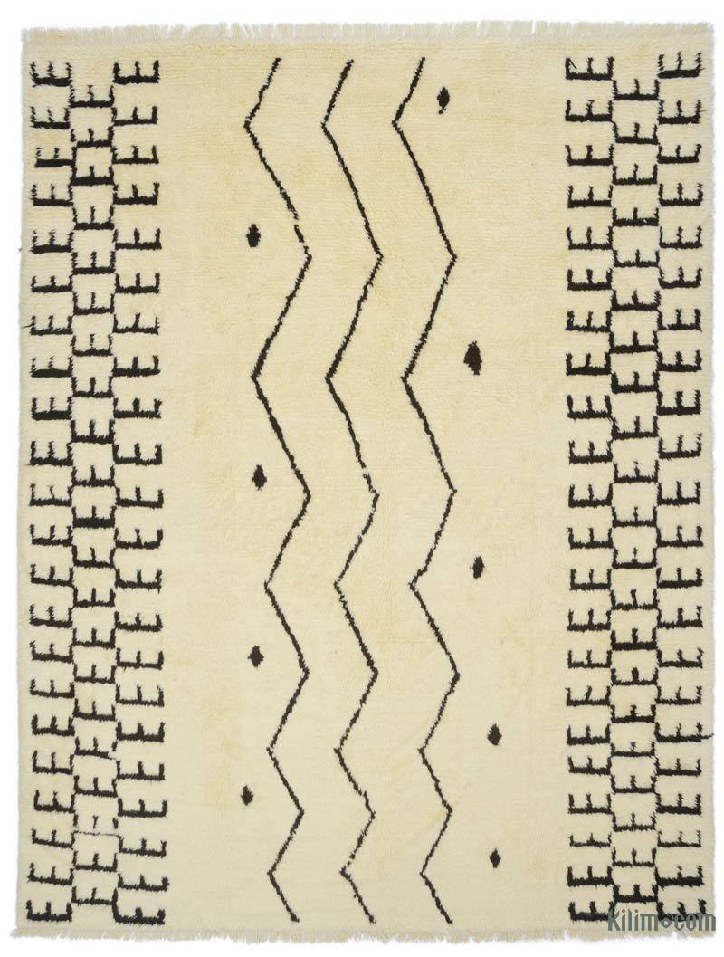 Bej Yeni Fas Stili El Dokuma Tulu - 278 cm x 350 cm - K0047143
