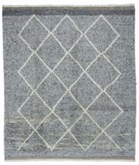 Açık Mavi Yeni Fas Stili El Dokuma Tulu - 288 cm x 338 cm