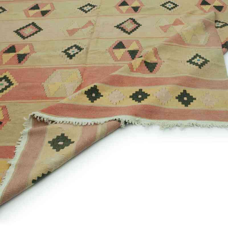 Verde Alfombra Vintage Kilim Turca - 243 cm x 380 cm - K0047156