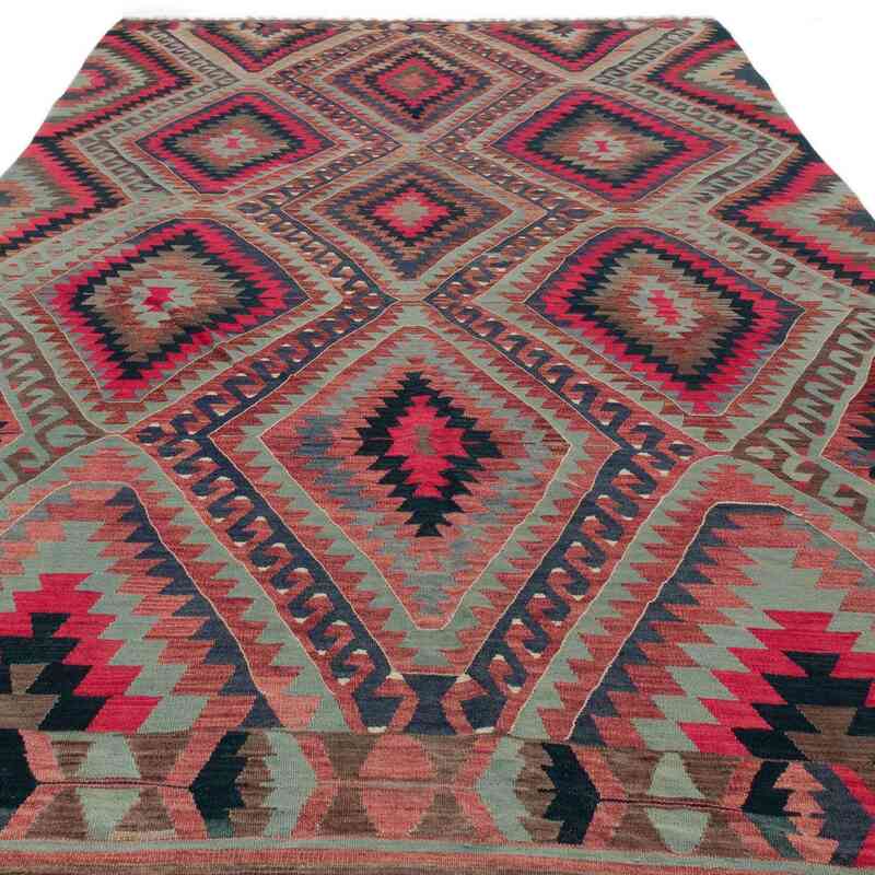 Multicolor Alfombra Vintage Afyon Kilim - 198 cm x 367 cm - K0047805