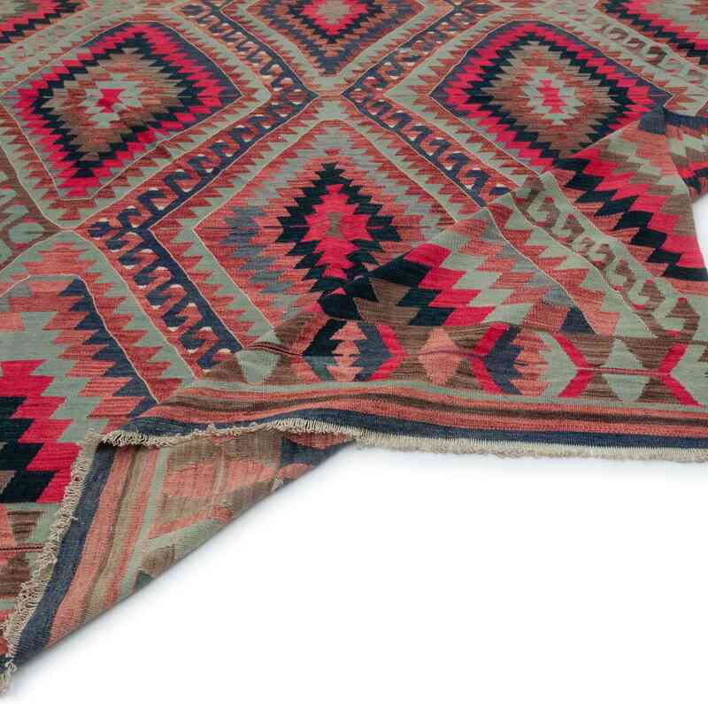 Multicolor Alfombra Vintage Afyon Kilim - 198 cm x 367 cm - K0047805