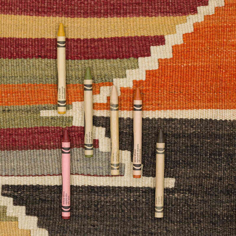 Multicolor Vintage Mut Kilim Rug - 5' 3" x 8' 11" (63" x 107") - K0047826