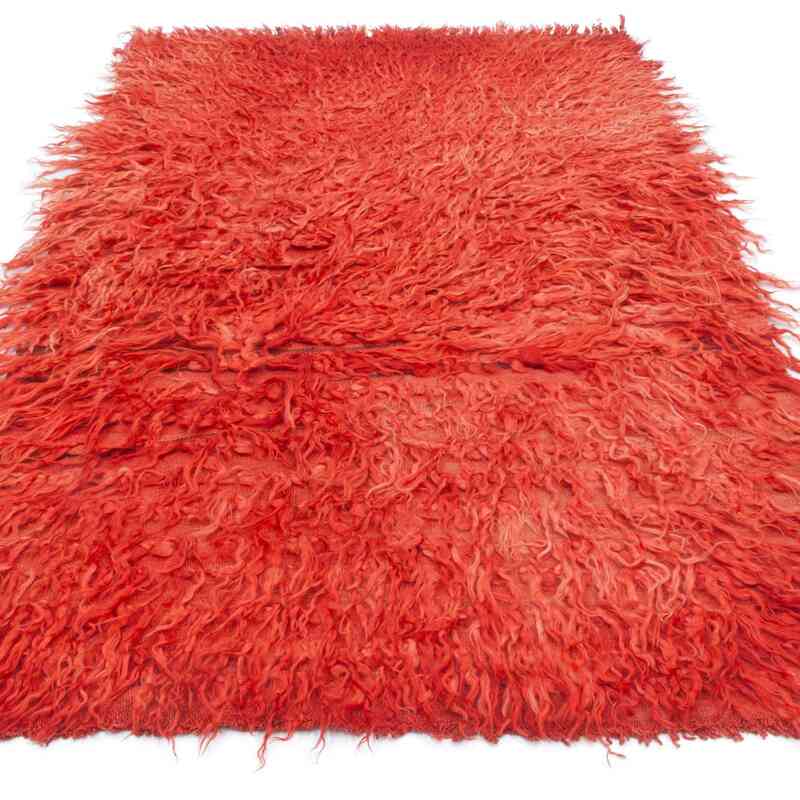 Red Vintage Anatolian Tulu Rug - 3' 1" x 5' 6" (37 in. x 66 in.) - K0047843