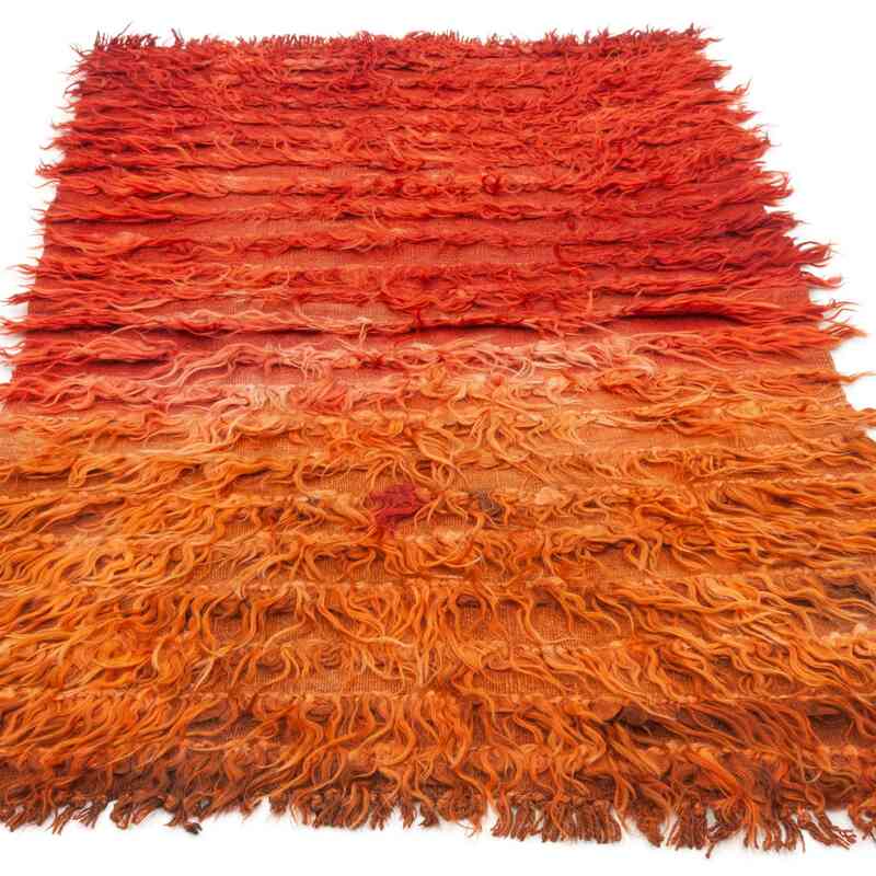 Red, Orange Vintage Anatolian Tulu Rug - 2' 10" x 4' 9" (34 in. x 57 in.) - K0047844
