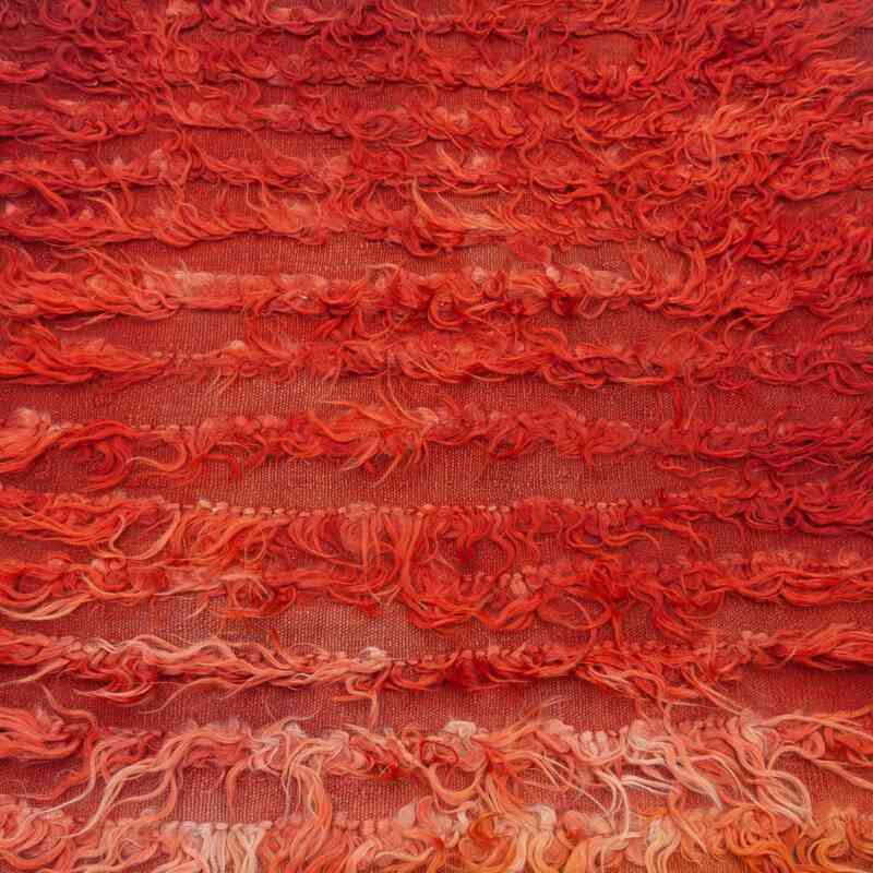 Kırmızı, Turuncu Vintage Anadolu Tülü - 87 cm x 146 cm - K0047844