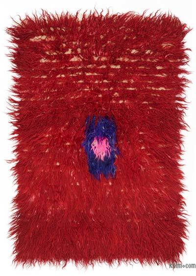红色复古安纳托利亚图鲁地毯