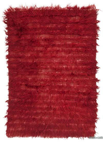 Red Vintage Anatolian Tulu Rug