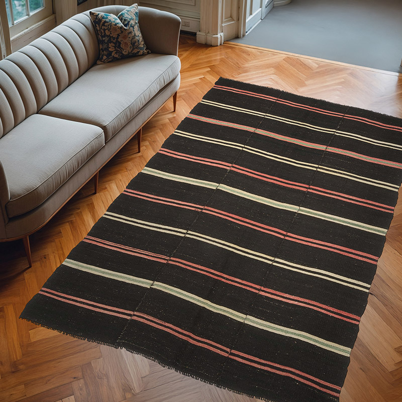 Vintage Anatolian Kilim Rug - 6' 8" x 9' 10" (80" x 118") - K0047898