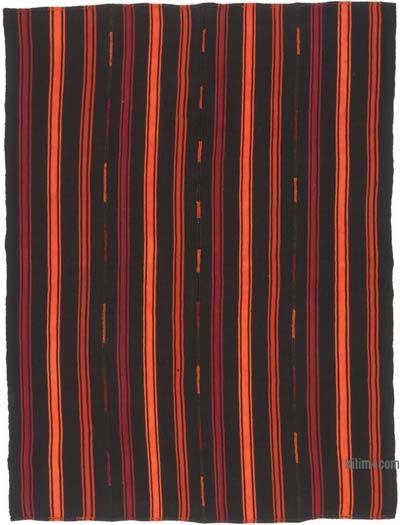 Kahverengi, Turuncu Vintage Anadolu Kilim - 194 cm x 260 cm