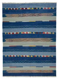 Blue New Turkish Kilim Rug