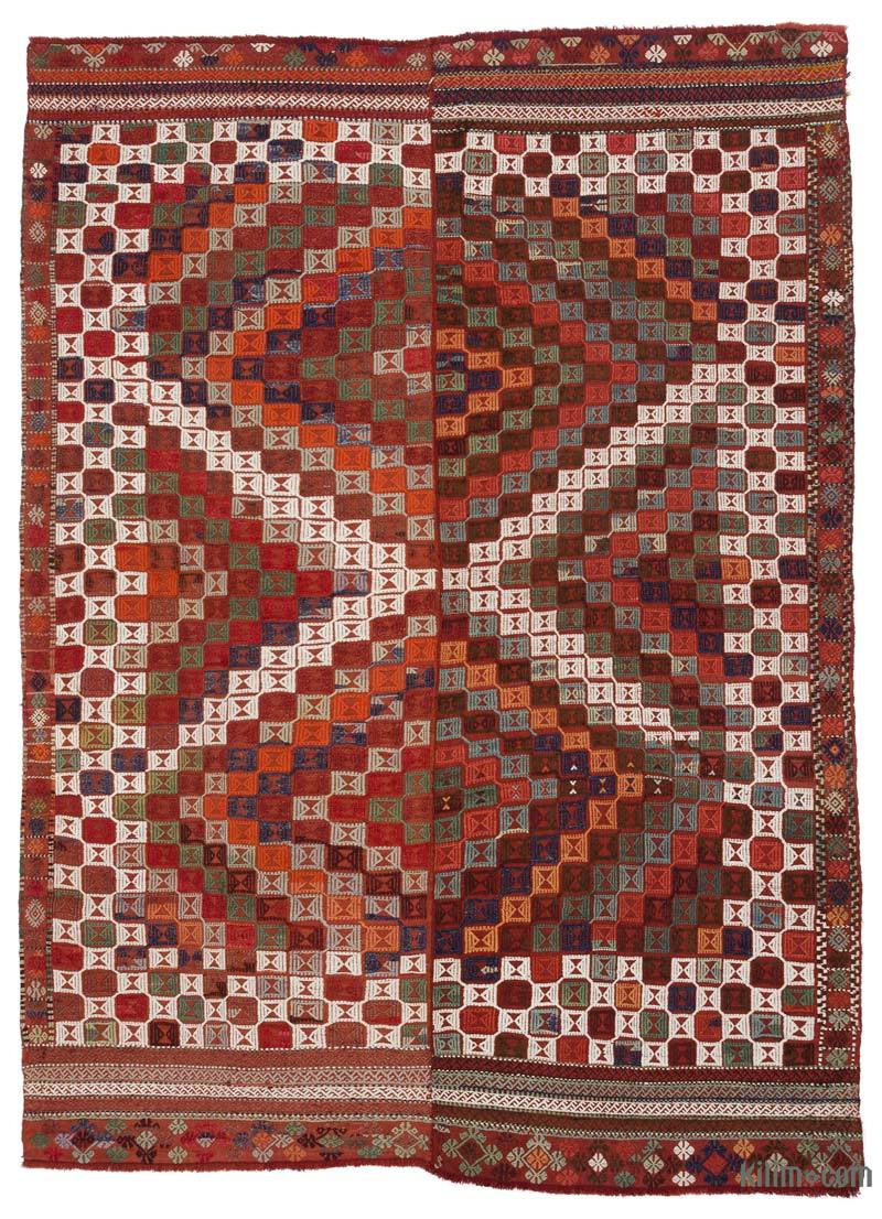 Çok Renkli Vintage Adana Cicim - 155 cm x 215 cm - K0048020