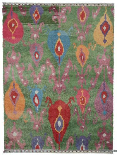 Multicolor Moroccan Style Hand-Knotted Tulu Rug - 7' 7" x 10' 2" (91 in. x 122 in.)