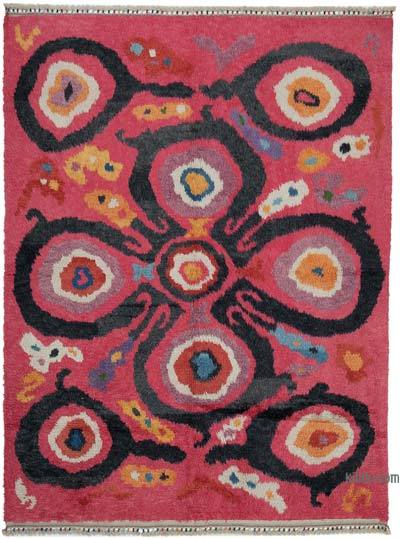 Multicolor Moroccan Style Hand-Knotted Tulu Rug - 7' 11" x 10' 8" (95 in. x 128 in.)