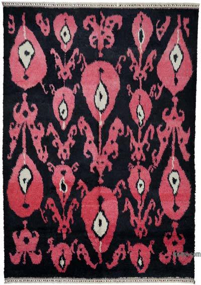 多色摩洛哥风格手工打结的Tulu地毯-9'1“ x 13'1”（109英寸x 157英寸）
