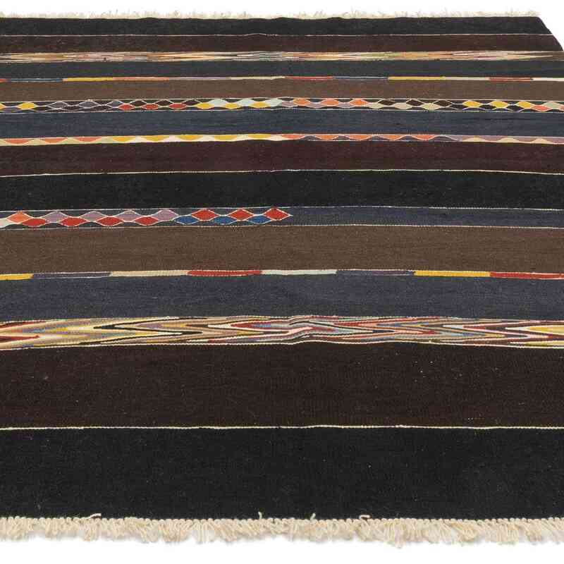 Kahverengi Yeni Kök Boya El Dokuma Kilim - 184 cm x 250 cm - K0048236
