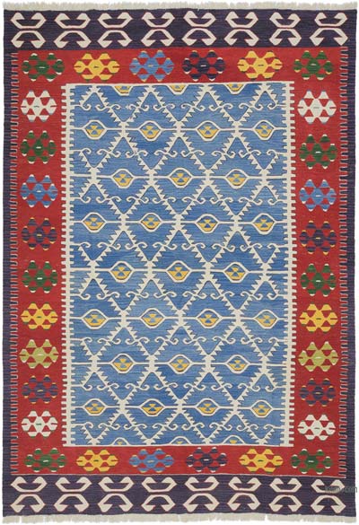 Lacivert Yeni Kök Boya El Dokuma Kilim