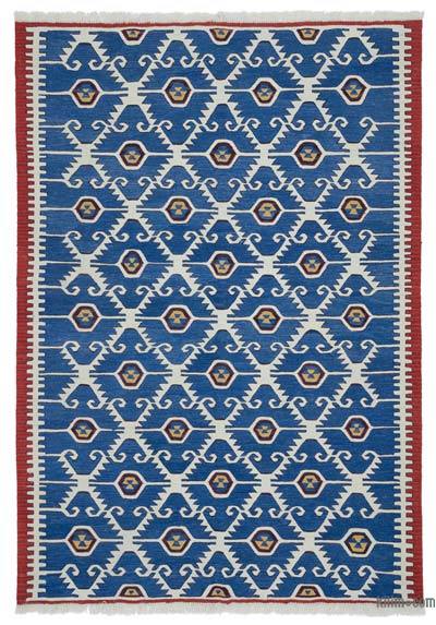 Mavi Yeni Kök Boya El Dokuma Kilim