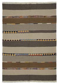 Kahverengi Yeni Kök Boya El Dokuma Kilim - 177 cm x 250 cm