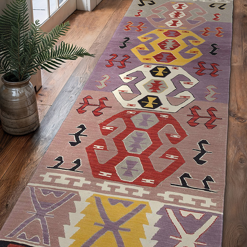Çok Renkli Yeni Kök Boya Yolluk Kilim - K0048254
