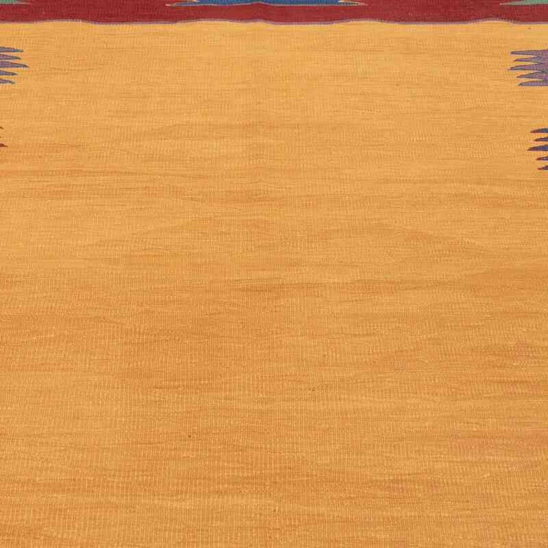 Sarı Yeni Kök Boya El Dokuma Kilim - 126 cm x 183 cm - K0048255