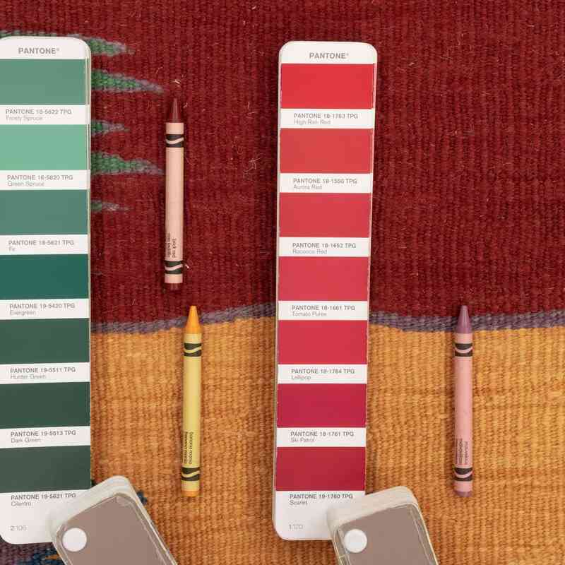 Sarı Yeni Kök Boya El Dokuma Kilim - 126 cm x 183 cm - K0048255