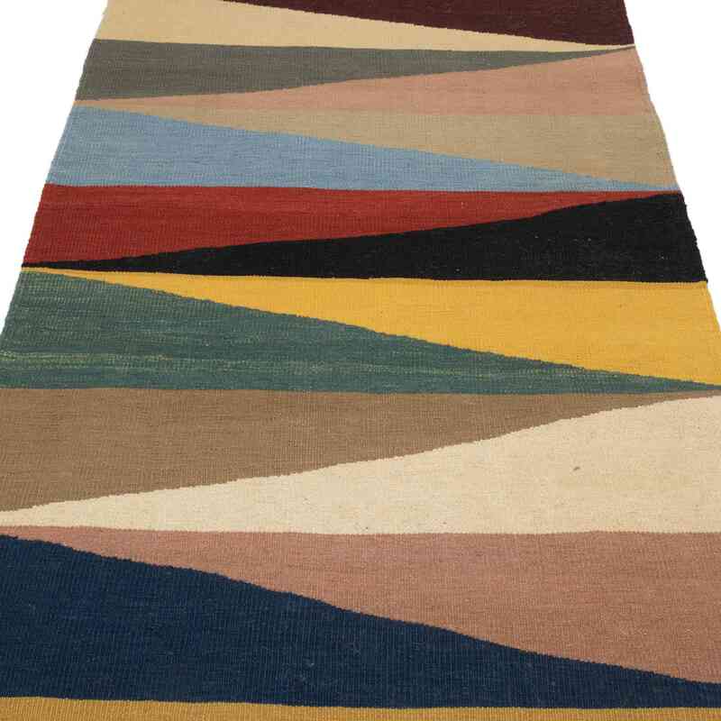 Multicolor Nuevo Kilim Turco de Pasillo - K0048256