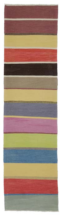 Multicolor New Turkish Kilim Runner - 3'  x 11' 2" (36" x 134")