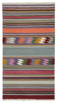 Multicolor New Handwoven Turkish Kilim Rug - 4' 1" x 7' 5" (49" x 89")