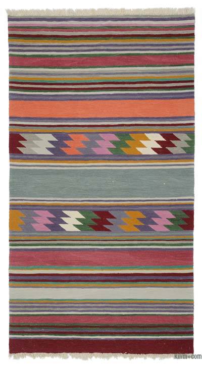 Çok Renkli Yeni Kök Boya El Dokuma Kilim - 125 cm x 226 cm