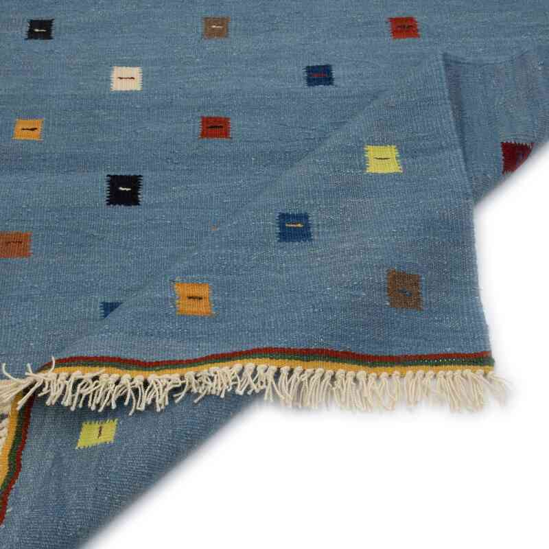 Azul claro Nueva Alfombra Turca Kilim - K0048508