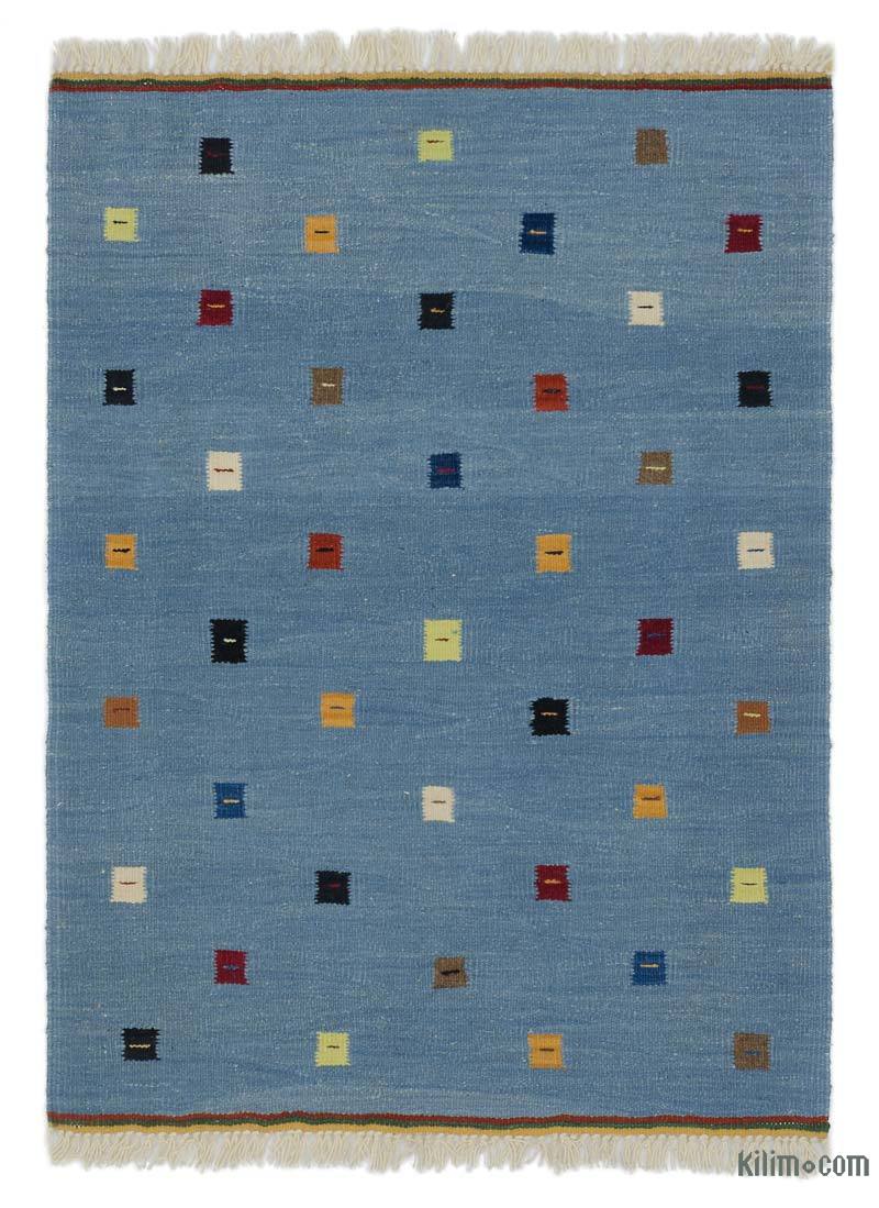 Azul claro Nueva Alfombra Turca Kilim - K0048508