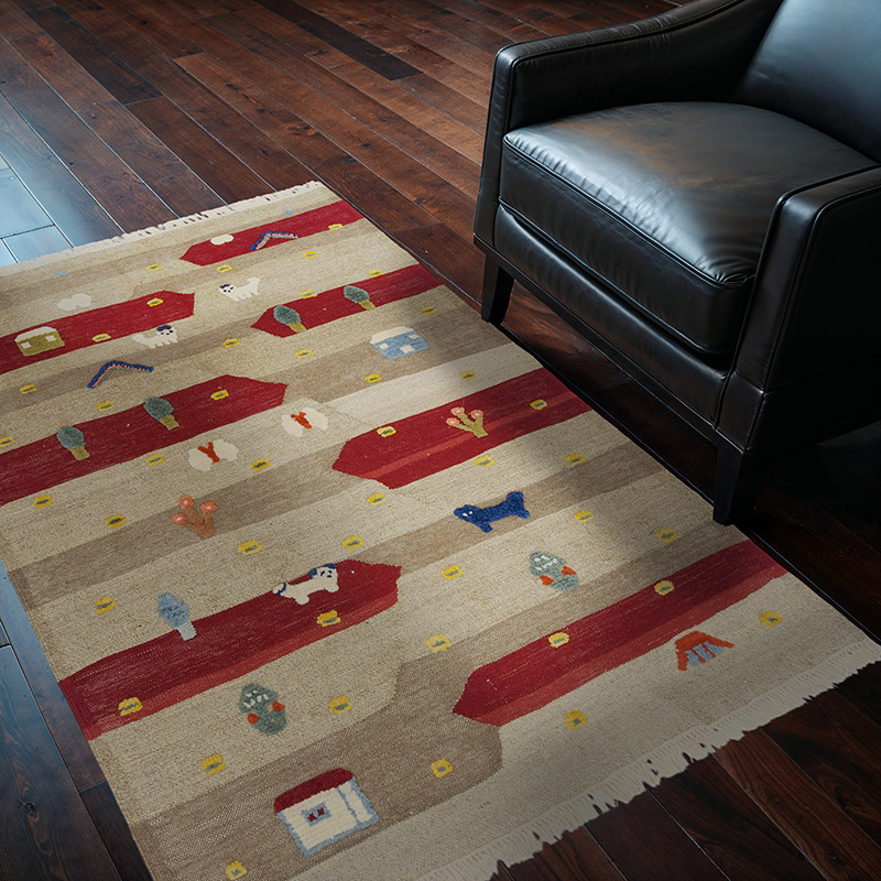 Yeni Kök Boya El Dokuma Kilim - 126 cm x 162 cm - K0048511